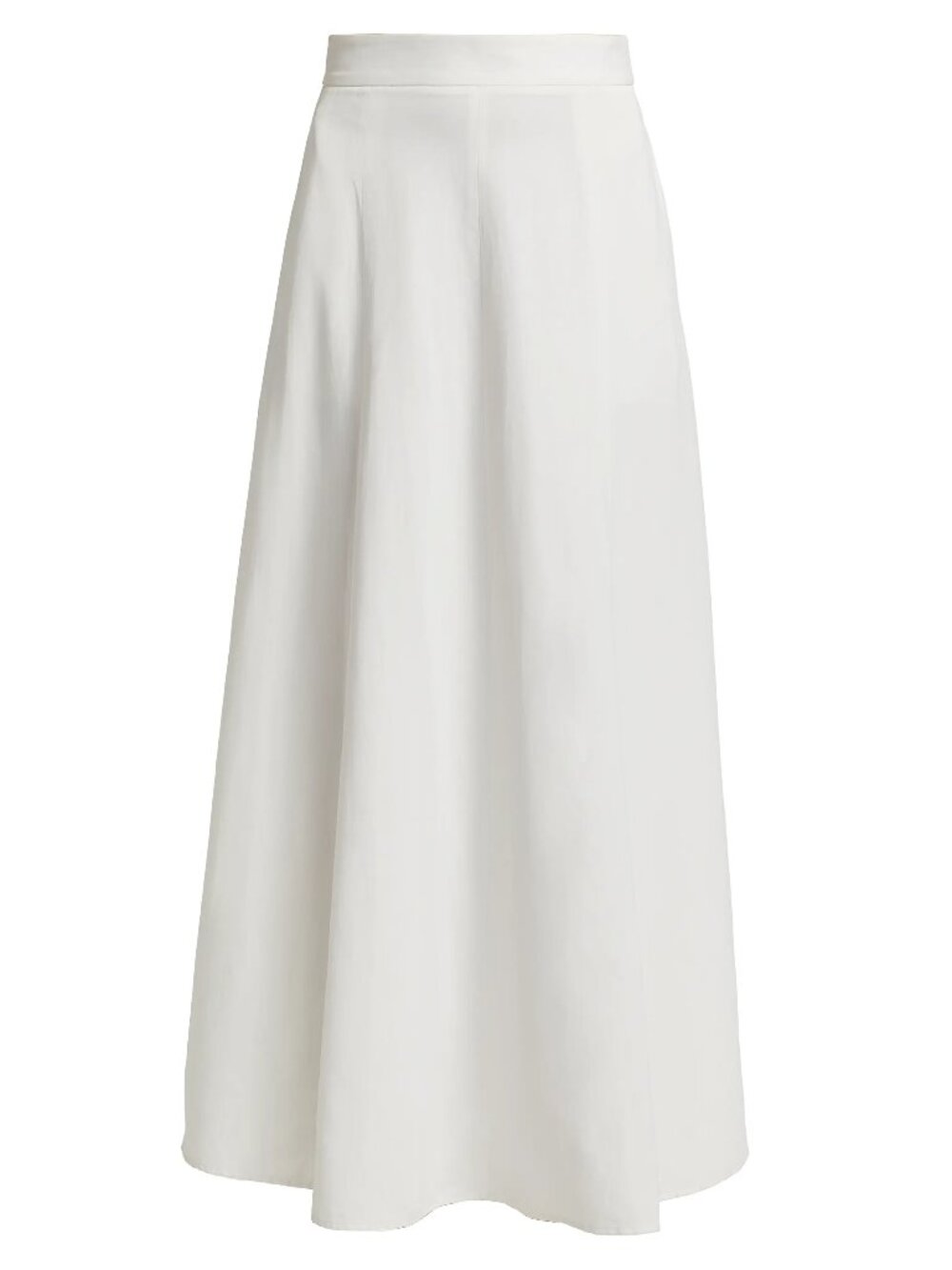 TWP Women kennedy A-Line Maxi Skirt White Zip Viscose Linen Long USA Size 6
